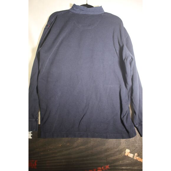 Woolrich Vintage Navy Waffle Knit Pullover Shirt - Men's XL - Picture 5 of 5